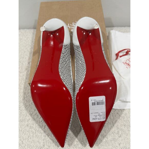 Christian Louboutin Apostropha Mesh Strass Pumps 80mm Black Crystal | New in Box - Picture 5 of 14